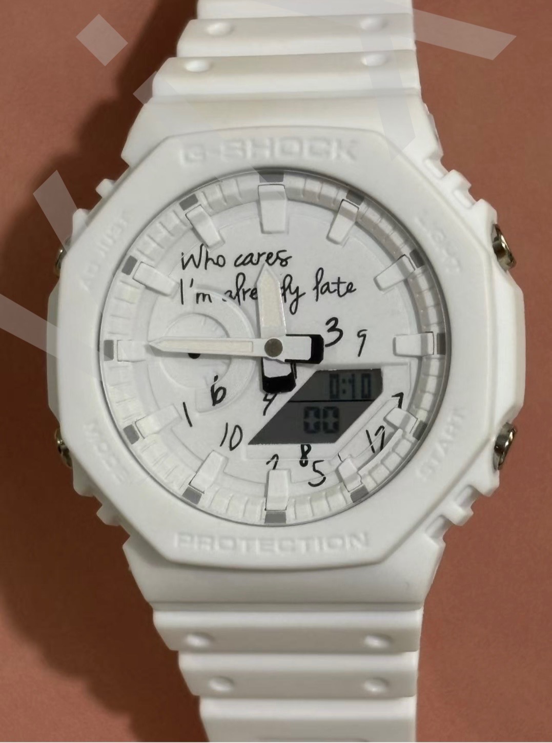 CasiOak "Who Cares" Custom in Black Text