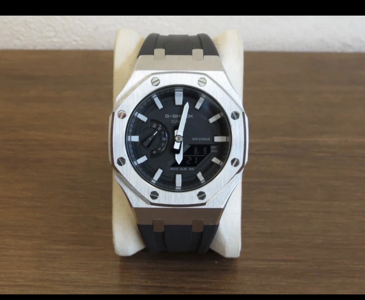 CasiOak Silver Steel Mod in Silver / Black